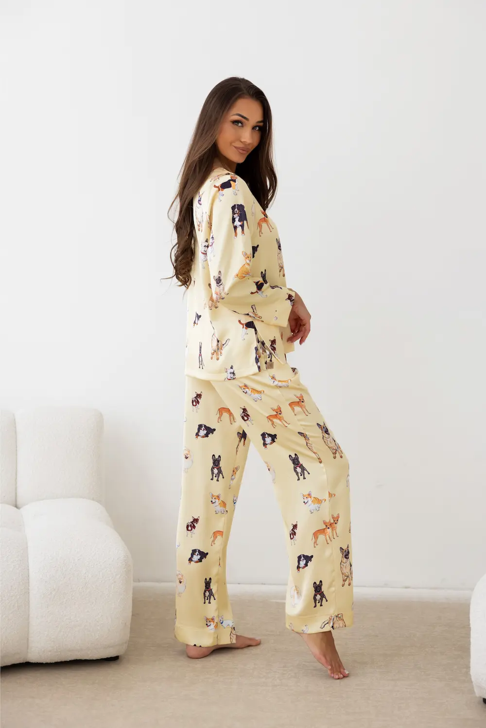 Piżama z printem w pieski Dog Drop